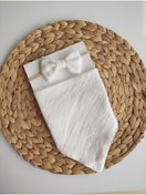 Resim Bebek Fiyonk Bandana Ve Salya&mama Önlüğü Seti Beyaz 