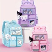Resim Sanrio Sırt Çantası, Çoklu Cep ile Sanrio Sırt Çantası - for Kuromi Anime Sırt Çantası Seti için, for Kuromi Teması ile Ayarlanabilir Omuz Askıları, Çoklu Tissue Bölümleri, Ödül ve Motivasyon Malzemeleri için Mükemmel Hediye, Tatiller, Seyahat 