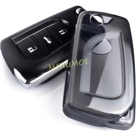 Resim Toyota Corolla Şeffaf-Füme Anahtar Kılıfı 2017-2025 