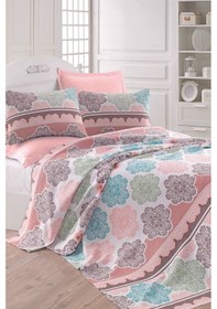 Resim Enlora Home Doğal Pike Baskılı Tek Kişilik Andalucia Turkuaz 