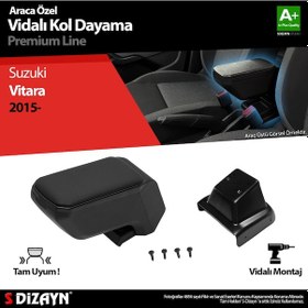 Resim S-dizayn Suzuki Vitara Abs Vidalı Kol Dayama Kolçak Siyah 2015 Üz 
