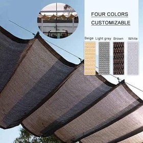 Resim Veranda ve Sundurma için Geri Çekilebilir Güneşlik Tente - U şeklinde Dalga Tasarımı Esnek Sunroof Ağı (G 0,8 x U 8 m/G 2,62 x U 28,0 m) - Mükemmel Pergola Örtüsü Çözümü 