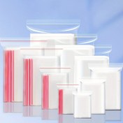 Resim 100 Adet Dayanıklı Kapanabilir Plastik Fermuarlı Poşetler, Küçük Eşyalar, Takı ve Donanım Aletleri için Su Geçirmez Şeffaf Saklama Torbaları, Tek Kullanımlık 
