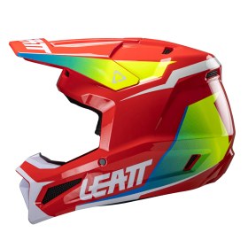 Resim Motosiklet kros enduro kask Leatt Moto 2.5 V25 kırmızı fluo XXL 