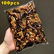 Resim 100/200 adet Kahverengi Lastikli Saç Takanlar - Atık Yüksek Esneklikli Kuyruk Tutucuları Kadınlar ve Kızlar İçin. 