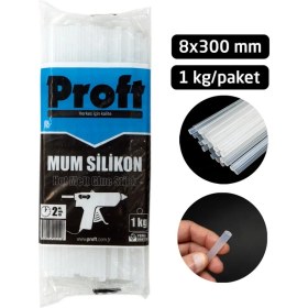 Resim Titi Proft Mum Silikon Şeffaf Ince 8X300 mm (1 Kglık Paket) 