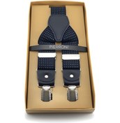 Resim Pierroni Lacivert Beyaz Noktalı Pantolon Askısı 