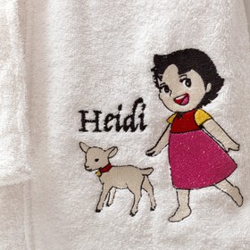 Resim Heidi Nakışlı Pamuk Kız Çocuk Bornoz - 3-4 Yaş 