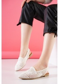 Resim Aymood Arkası Açık Örgü Babet (554508482) Beyaz 