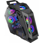 Resim Revenge Darth Vader 4 Rgb Fanlı Şeffaf Temperli Cam Robotik Gaming Oyuncu Bilgisayar Kasası 