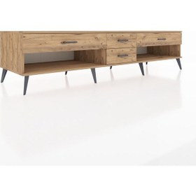 Resim Kronos Tv Ünitesi 4 Çekmeceli 220x59x51 Çam-çam Atlas Çam/atlas Çam - Atlas Çam 