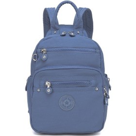 Resim Smart Bags Günlük Küçük Boy Su Geçirmez Krınkıl Kumaş Kadın Sırt Çantası Mavi 