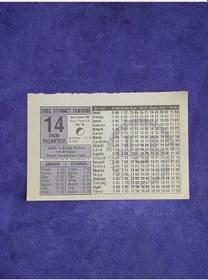 Resim 14 Ekim 2002 Takvim Yaprağı - Nostalji Koleksiyonluk Takvim Yaprağı A 