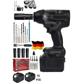 Resim Dynamic Max Alman 950NM 996VX 20AH Akülü Torklu Somun Bijon Sökme Takma Sıkma Kömürsüz Matkap 15 Pilli 