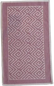 Resim Eko Cotton Bukle Banyo 2'li Klozet Takımı Zigzag, Pudra, 60 x 100 