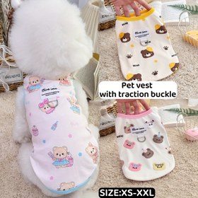 Resim Rahat & Sevimli Ayı Temalı Polar Astarlı Evcil Hayvan Kazak Yeleği - Küçük ve Orta Boy Köpekler ve Kediler için Yumuşak, Sıcak Kışlık Giysi, Kolay Giyilebilir Stil, Günlük Kullanım için Mükemmel, Köpek Kazak 