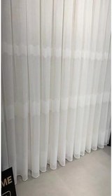 Resim Nivemeshome Keten Mira W011908.801 1/2,5 Sık Pileli Tül Perde Apm,Beyaz 150 X 270 