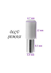 Resim Raf Pimi Plastik Başlı Cam Tutucu Çivisi Mobilya Dolap Pimi Beyaz 100 Adet 