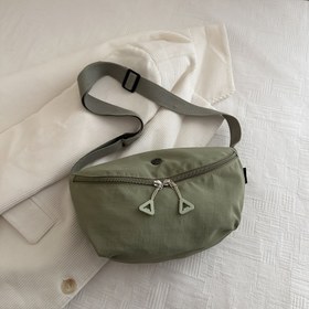 Resim 1 adet Şık Kadın Nylon Crossbody Çanta - Büyük Kapasiteli Ayarlanabilir Askı, Fermuar Kapatma, Düz Renk Göğüs Çantası, Günlük ve Spor Giysileri için, İş, Seyahat, Günlük Kullanım için Çok Yönlü, Seyahat Çantası, Şık Tasarım, Güvenli Fermuar Kapatma 