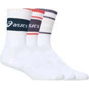Resim Asics 3 Pack Logo Crew Sock Beyaz Çorap 