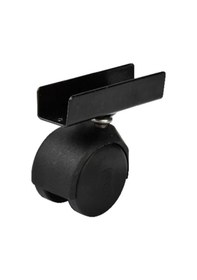 Resim Hts 434 - Plastik Küçük U Tablalı Tekerlek 4 Adet Siyah 