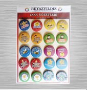 Resim Öğrenci Motivasyon Rozetleri 20 Li Paket N11.573 Çok Renkli 