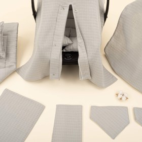 Resim 11 Parça Avantajlı Set - Tek Taraflı - Açık Gri Muslin 