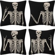 Resim Xiaaokeji Cadılar Bayramı Yastık Kılıfları 18x18 İnç Yastık Kılıfları 9+ 