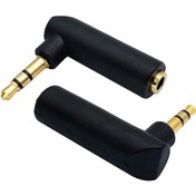 Resim 3.5mm Stereo L Aparat 3.5 Mm Stereo 90 Derece Sağ Açılı Çevirici 