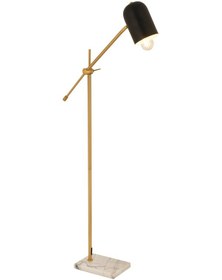 Resim Ahren Siyah Eskitme Retro Başlıklı Modern Dekoratif Köşe Lambader Siyah 