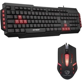 Resim Hytech HKM-58 Gamy Plus Mavi Tuşlu Kablolu Q Klavye Mouse Set Hytech