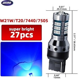 Resim Mazda 2 Için 2pcs Araba W21/5w Led Blub Gündüz Çalışma Işığı W21w 7443 7440 Drl Blue 7443 W21/5w T20 1 Piece Set 