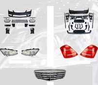 Resim Mercedes W221 S Serisi Uyumlu S63 & S65 Body Kit ( Far ve Stop Dahil Full Set ) 