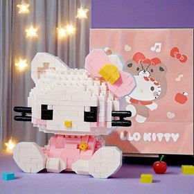Resim 1 Adet Sanrio My Melody Sevimli Yapı Blokları - Şirin Montajlı Oyuncak ve Dekoratif Aksesuarlar, Paskalya ve Doğum Günü Hediyesi İçin İdeal 