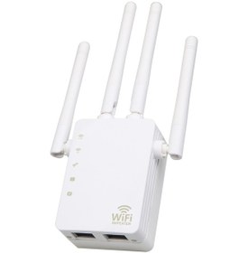 Resim Teltree 1200mbps Wifi Genişletici, Çift Bant 2.4g/5g , 4 Anten, Çift Ethernet Port, Duvar Tipi, 220v Avrupa Standartı 