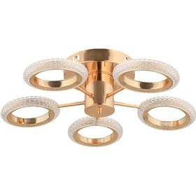 Resim İstanbul Avize Halka Plafonyer Tavan Gold 5'li Kumandalı 3 Renk Led Lüx Modern Ledli Avize Gold 