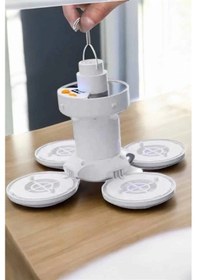 Resim Bfs Katlanabilir Taşınabilir Kamp Lambası Işıldak Beyaz Işık Güneş Enerjili Solar Aydınlatma Çok Renkli 