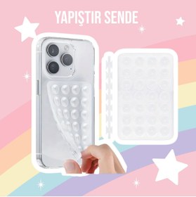 Resim Case collection Slikon Çift Taraflı Vantuz Telefon Tutucu Vakum,Cama Yapışan Çift Taraflı 