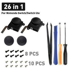 Resim Nintendo Switch Lıte Oled Joycon Analog Çubuk Yedek Kiti - Onarım Ve Değiştirme Aracı Lıght Blue 