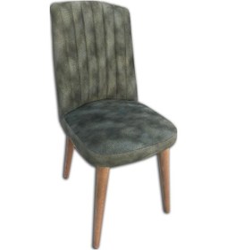 Resim Bengimobilya Sandalye Papel Model Kayın Torna Retro Ayak Yeşil Soho Kumaş Çiz (382615262) 