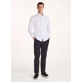 Resim Ted Baker Beyaz Erkek Italyan Comfort Fit Oxford Gömlek TBMRSH1084 