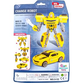 Resim Brother Toys Transformer Bumble Bee Robota Dönüşen Oyuncak Robot Araba 