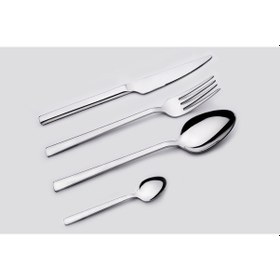 Resim Tozanlı Çelik Takva Model 36 Parça Çatal Kaşık Bıçak Set- Gümüş 