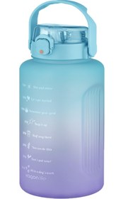 Resim Vagonlife Mega Büyük Boy 2500ml 2.5litre Pipetli/pipetsiz Kullanım Çift Renk Motivasyon Matarası 