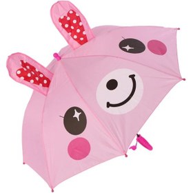 Resim Çocuk Şemsiye Kulaklı Tavşan Pembe 