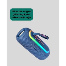 Resim Taşınabilir Bluetooth Hoparlör Kırmızı IP67 Su Geçirmez 
