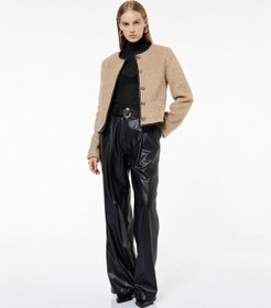 Resim Koton Yüksek Bel Cep Detaylı Palazzo Suni Deri Pantolon Siyah 6wak40167uw Siyah 