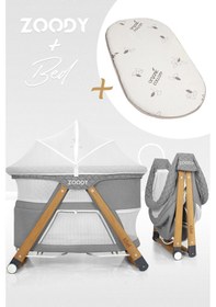 Resim Kiwi Zoody 3 İn 1 Bebek Beşiği, Oyun Parkı Ve Park Yatak Ve Zoody Yatak Kw-2041 