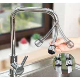 Resim Hortumlu Esnek Su Tasarruflu 2 Modlu Musluk Başlığı 