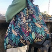 Resim Yüksek Kaliteli Yeniden Kullanılabilir Katlanabilir Alışveriş Çantası Canlı Tropikal Yaprak Baskılı - Yüksek Kapasiteli Market Torbası, Dayanıklı Polyester Malzeme, Günlük Kullanım İçin Mükemmel, Yeniden Kullanılabilir Market Çantası | Taşıma Kolaylığı | Sağlam Saplar, Yeniden Kullanılabilir Alışveriş Çantaları 